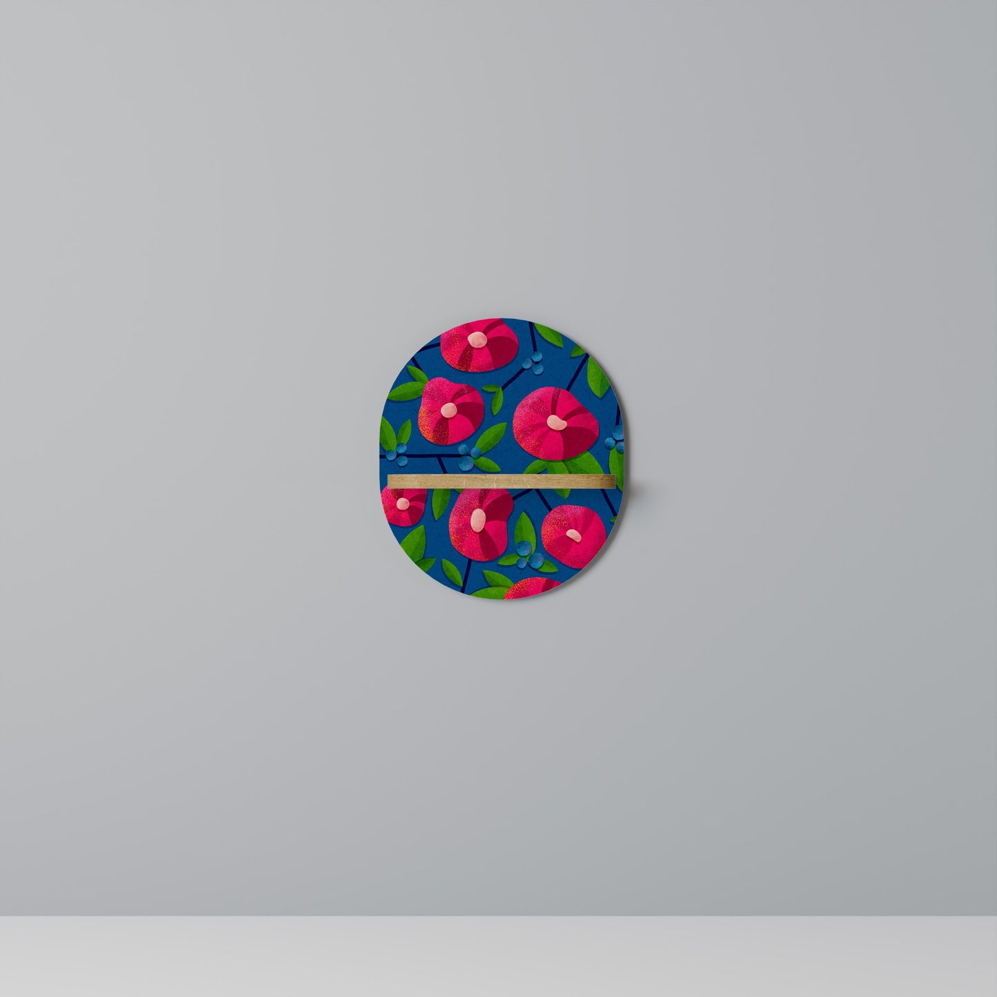 SPRING THOUGHTS Mensola Ovale Decorativa in Effetto Rovere