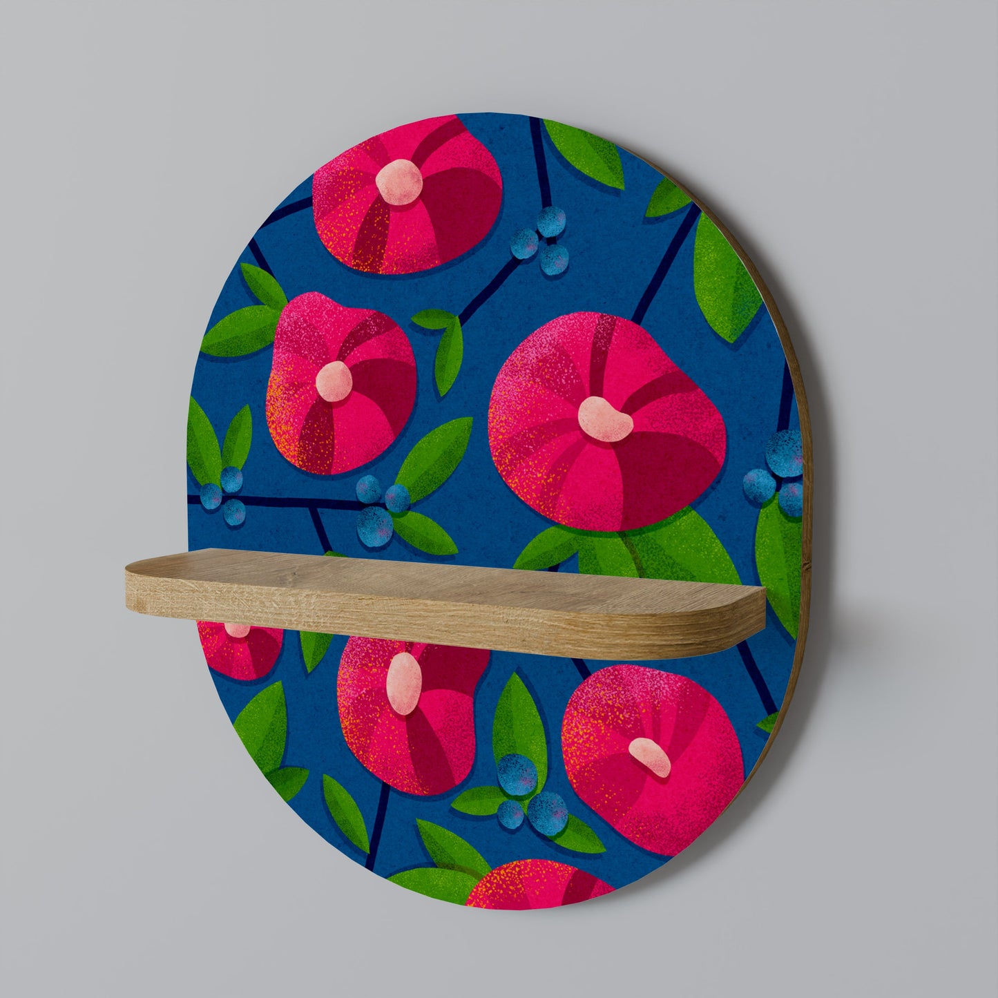 SPRING THOUGHTS Mensola Ovale Decorativa in Effetto Rovere