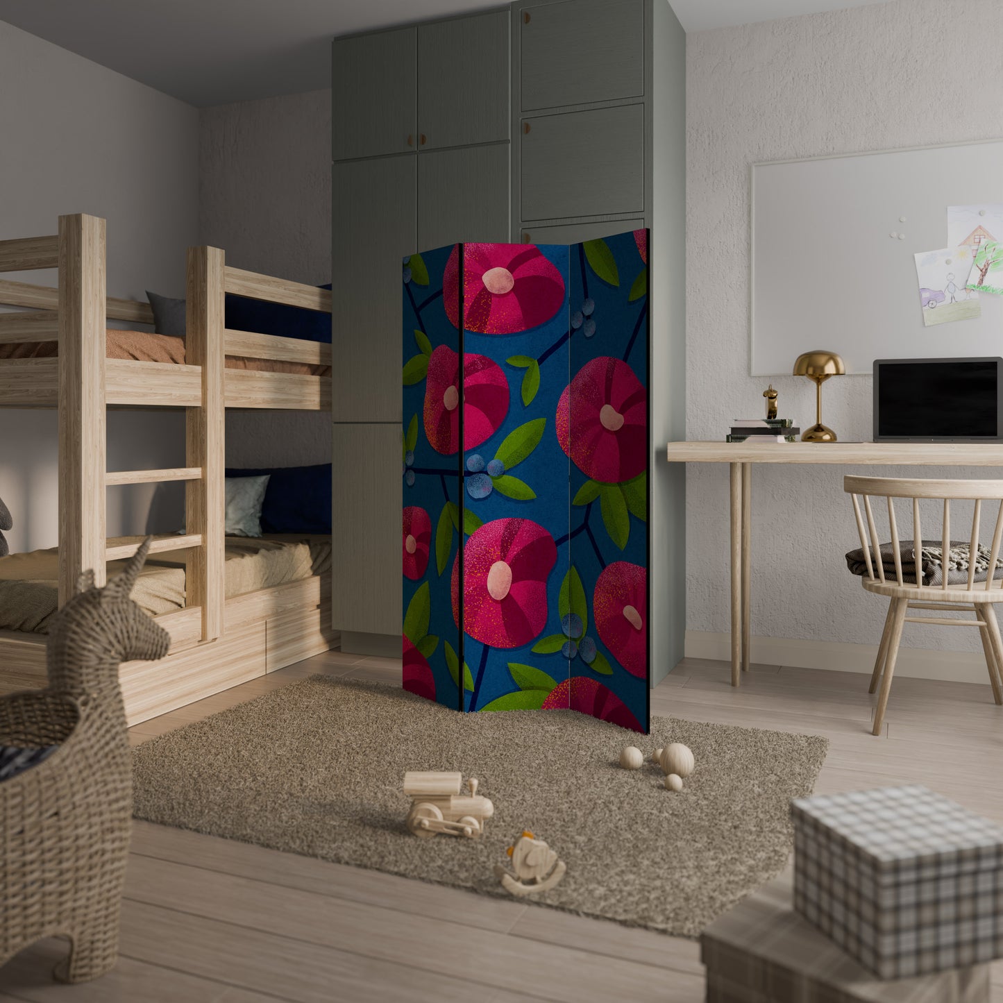 SPRING THOUGHTS Divisorio decorativo per ambienti a 3 pannelli