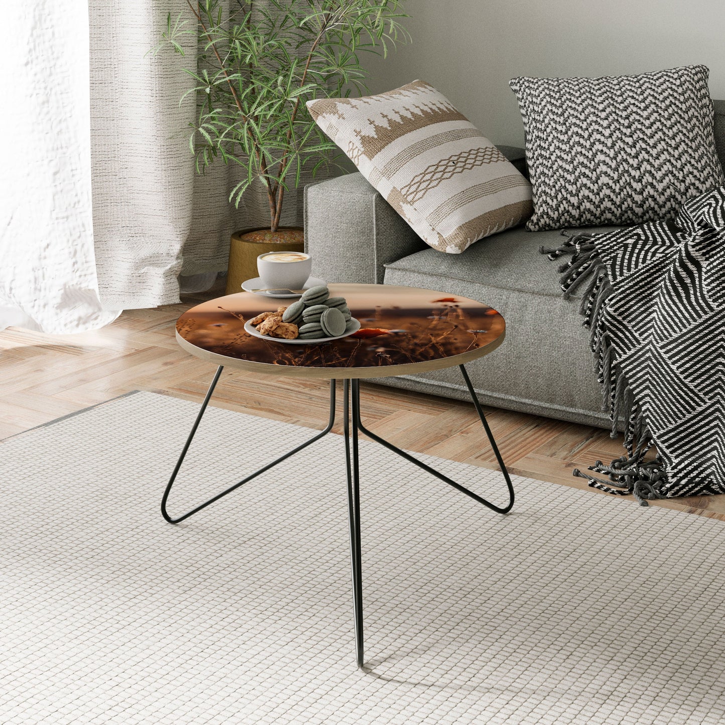 GLOWING MEADOWS AT DUSK Tavolino da Salotto Ø60