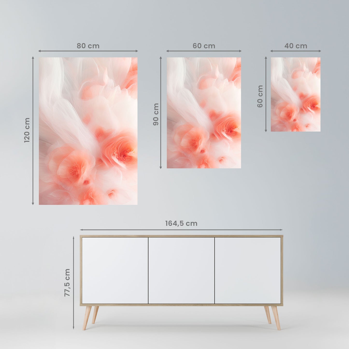 Poster verticale staccabile e attaccabile TENDER BLOSSOM VEIL