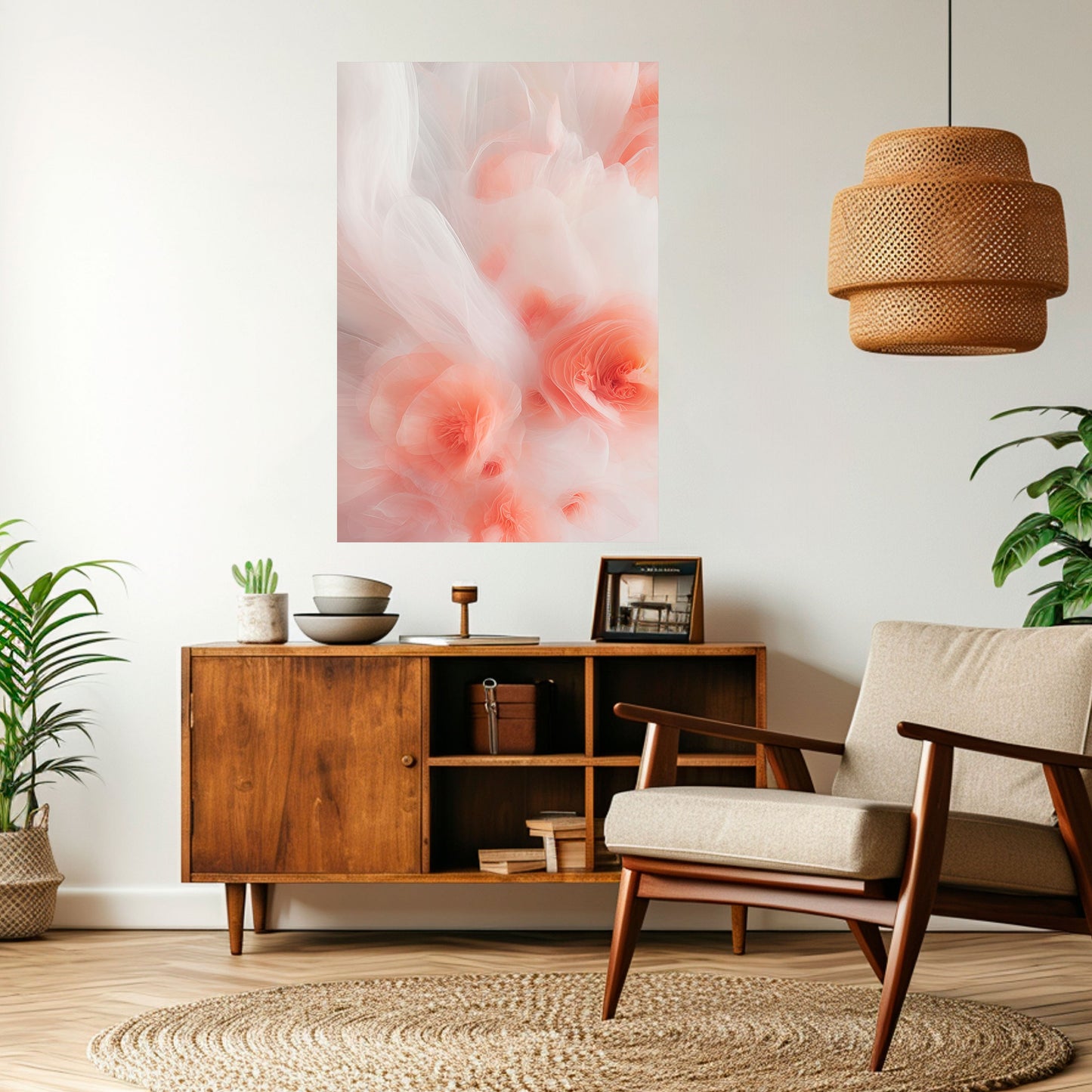 Poster verticale staccabile e attaccabile TENDER BLOSSOM VEIL