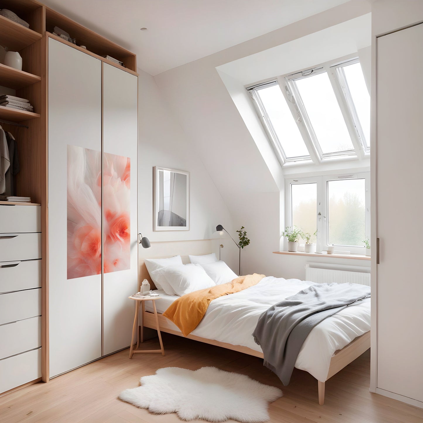 Poster verticale staccabile e attaccabile TENDER BLOSSOM VEIL