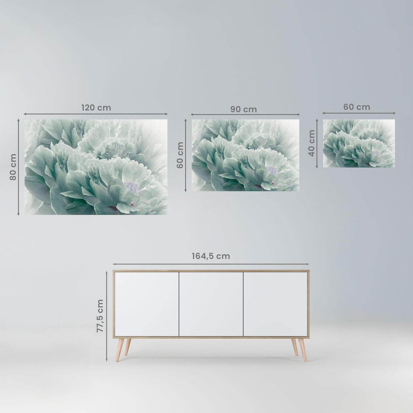 Poster orizzontale staccabile e attaccabile "PEONIE arboree"