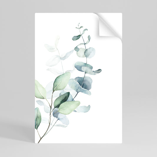 Poster verticale staccabile e attaccabile AQUA LEAF SYMPHONY