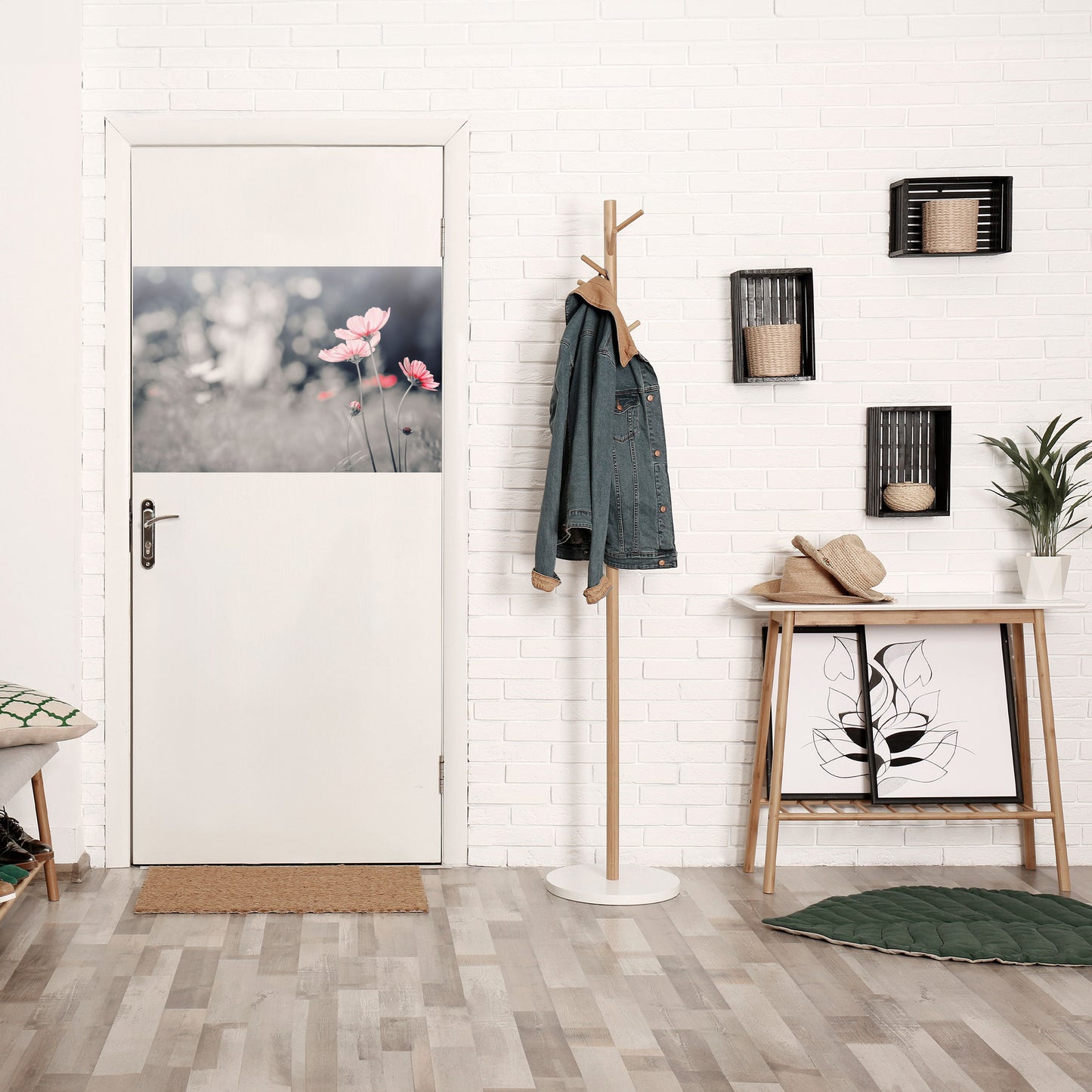 Poster orizzontale staccabile e attaccabile "DANZA DEI PETALI SOTTILE"