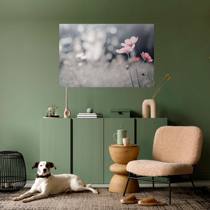 Poster orizzontale staccabile e attaccabile "DANZA DEI PETALI SOTTILE"