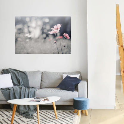 Poster orizzontale staccabile e attaccabile "DANZA DEI PETALI SOTTILE"