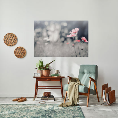 Poster orizzontale staccabile e attaccabile "DANZA DEI PETALI SOTTILE"