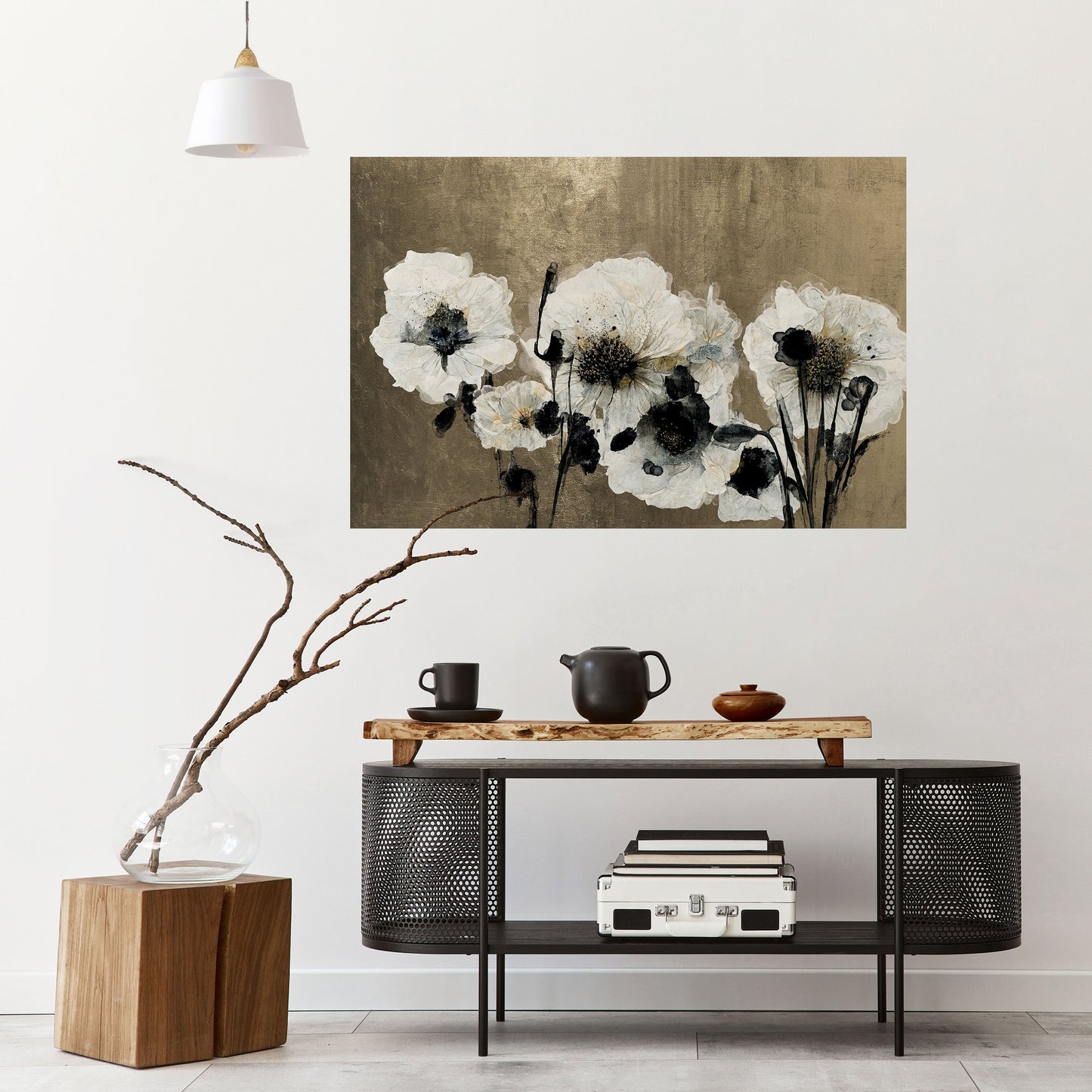 Poster orizzontale staccabile e attaccabile ARMONIA IN BIANCO