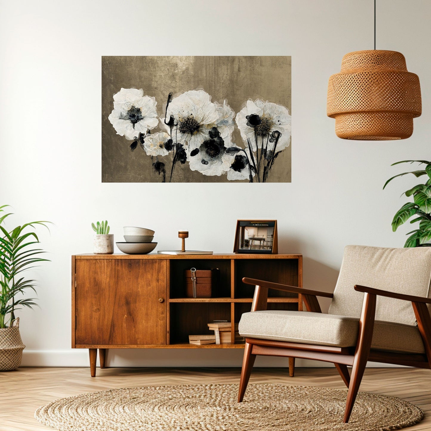 Poster orizzontale staccabile e attaccabile ARMONIA IN BIANCO