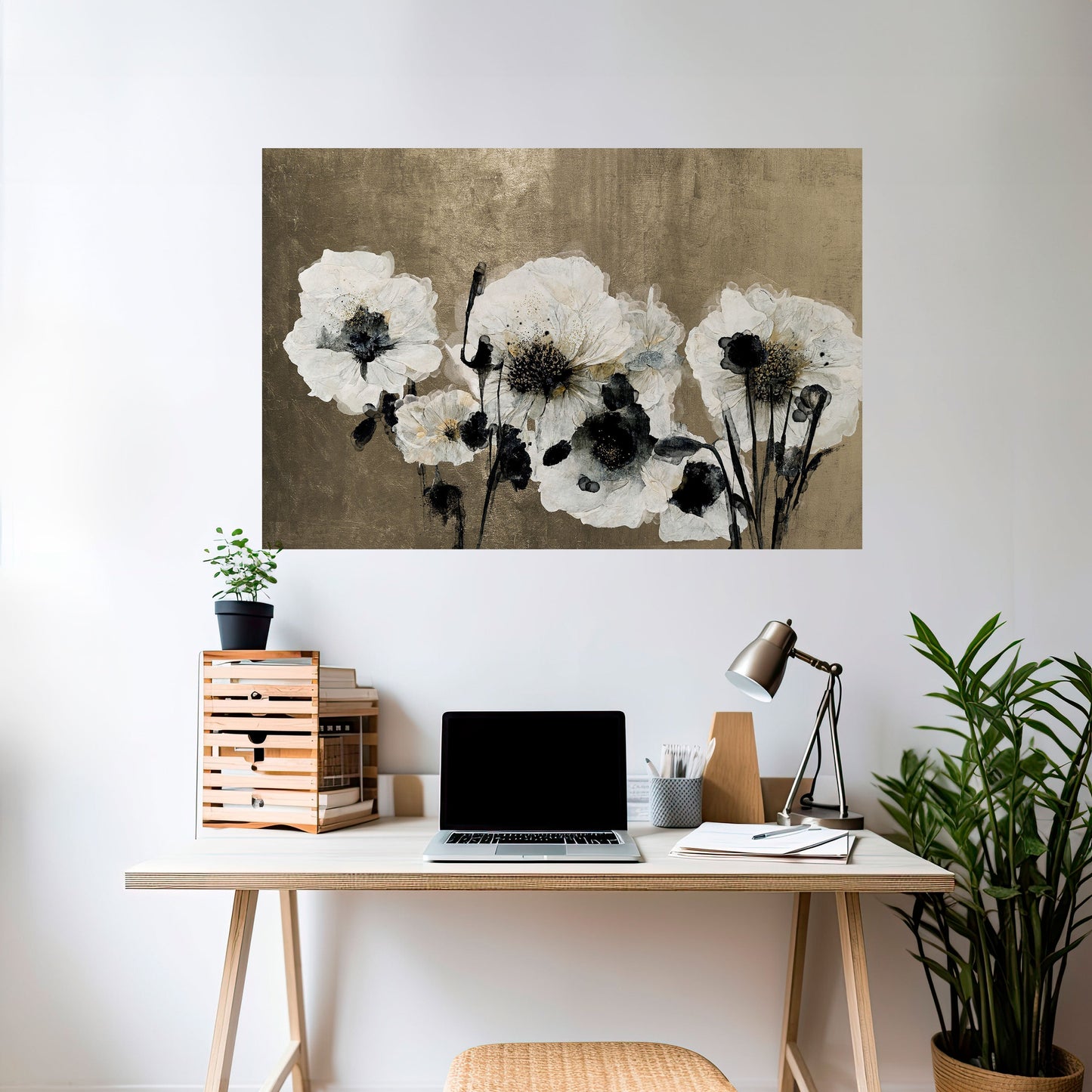 Poster orizzontale staccabile e attaccabile ARMONIA IN BIANCO