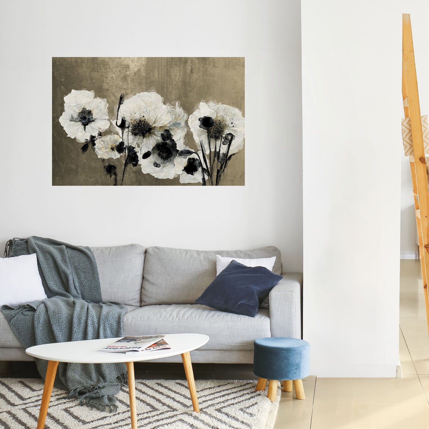 Poster orizzontale staccabile e attaccabile ARMONIA IN BIANCO