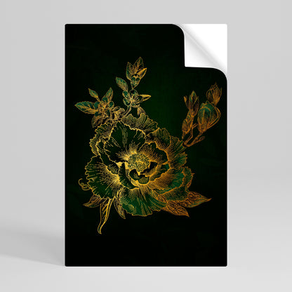 Poster verticale staccabile e attaccabile MIDNIGHT FLORAL GLIMMER
