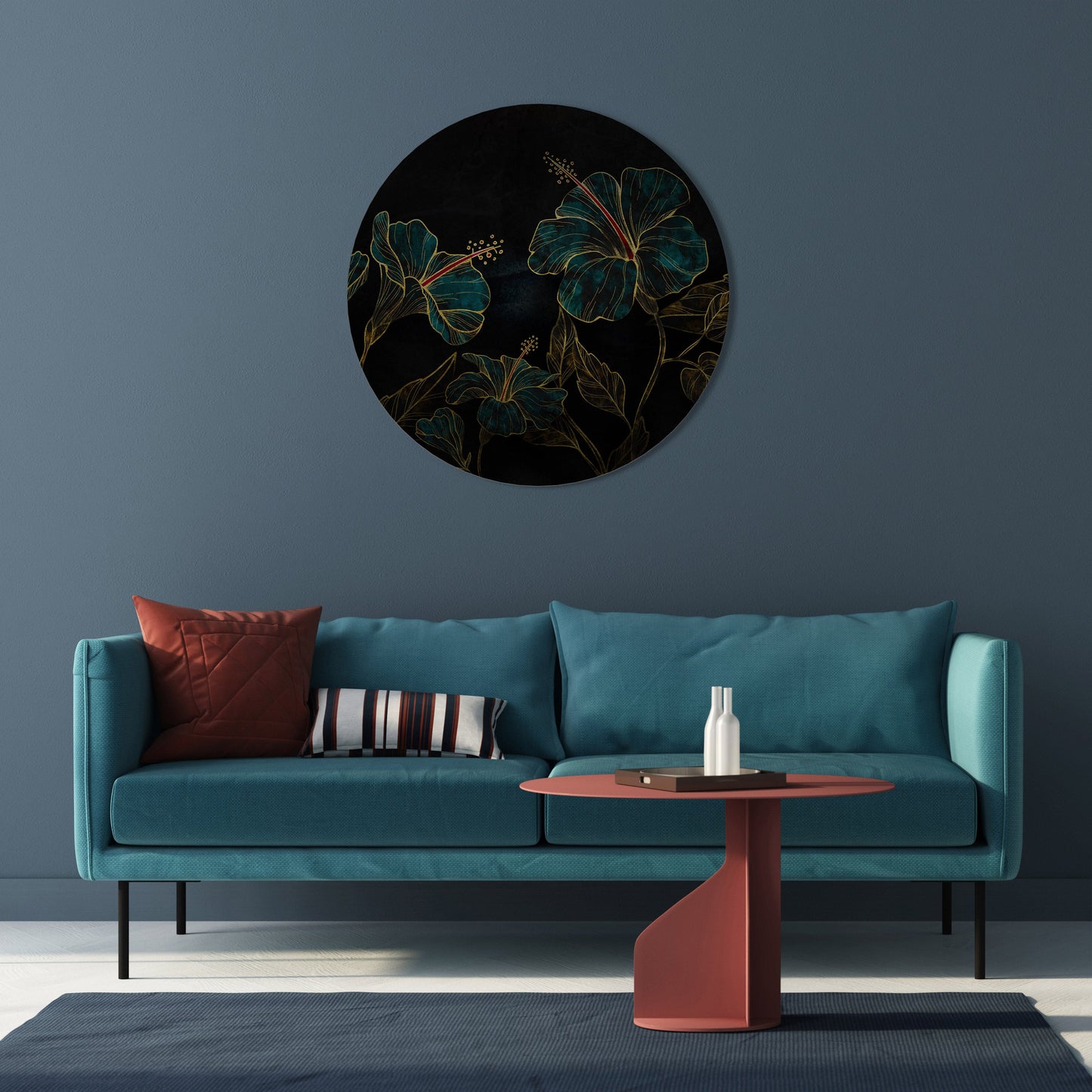 EMBERED BLOOM Decorazione da Parete Rotonda