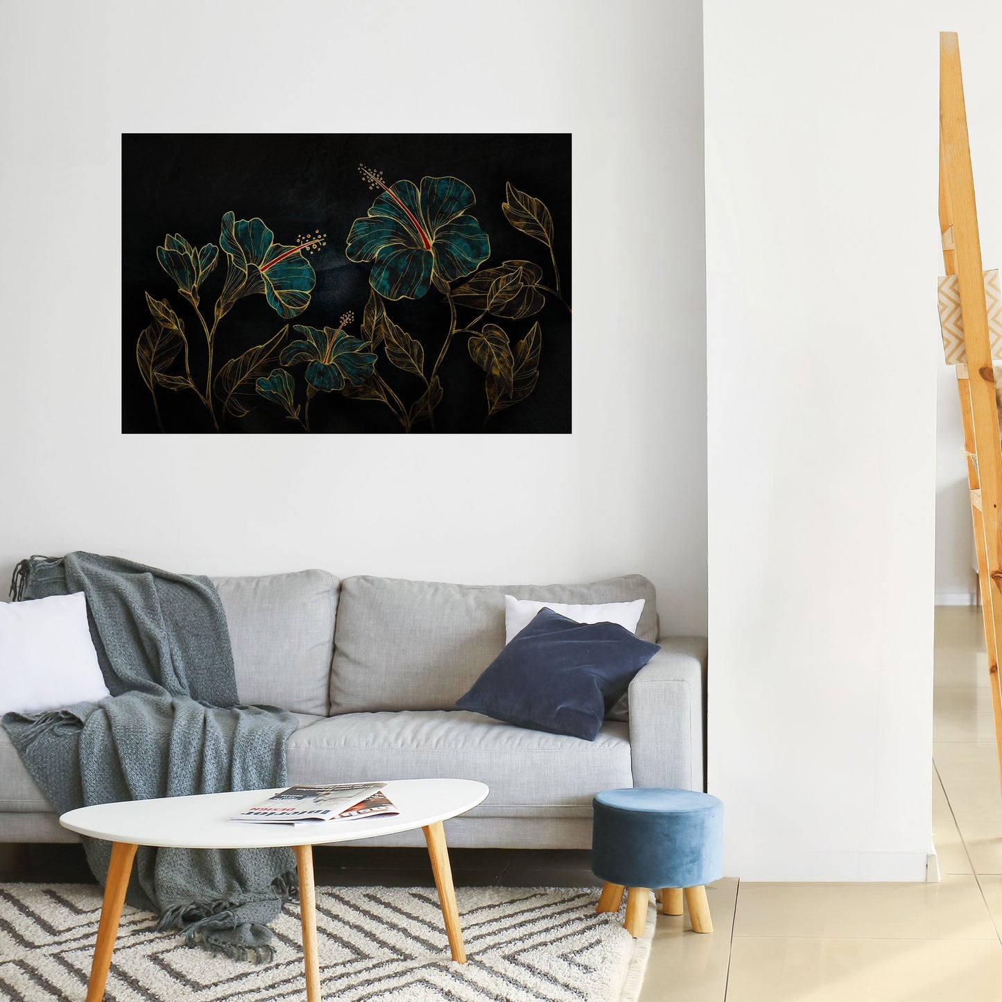 Poster orizzontale staccabile e attaccabile EMBERED BLOOM