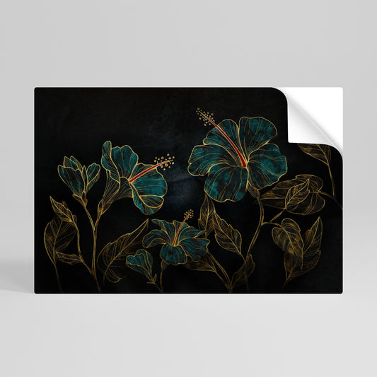 EMBERED BLOOM Peel and Stick Horizontal Poster