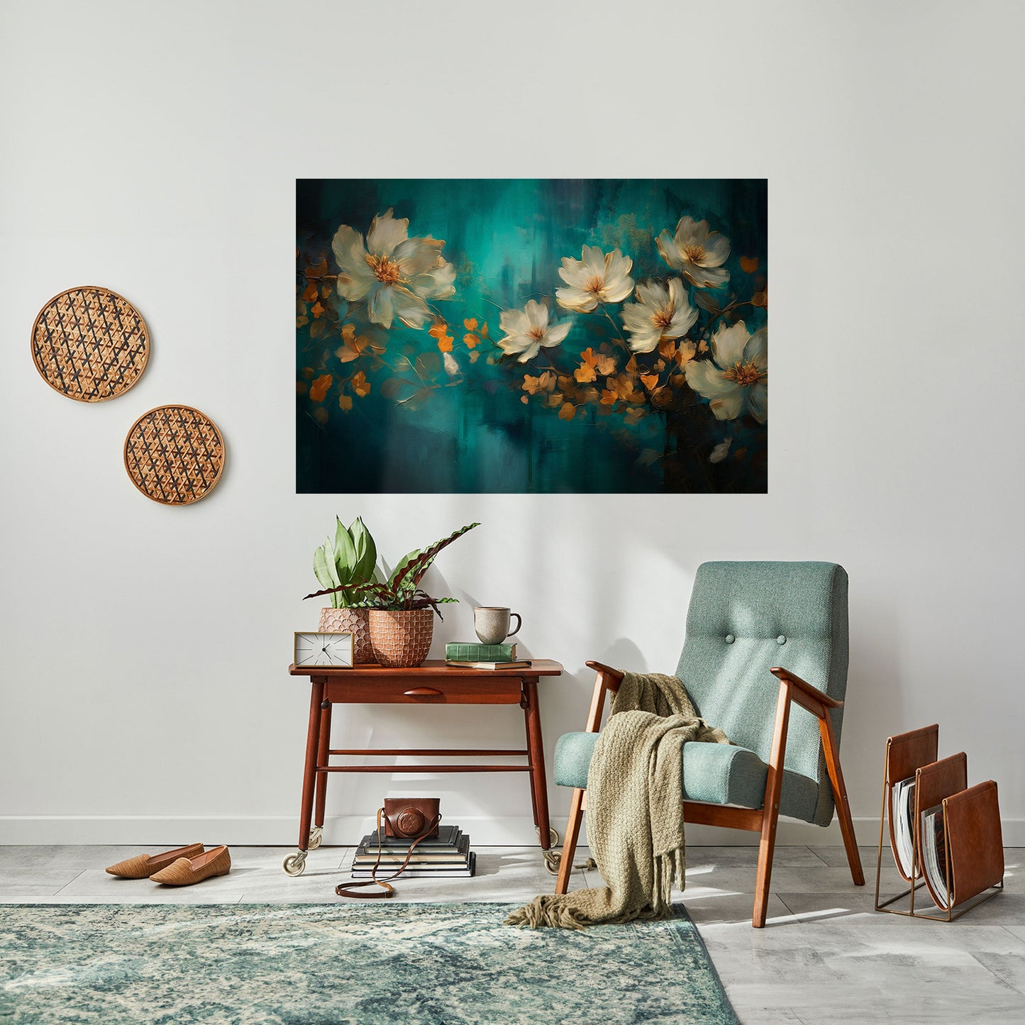 Poster orizzontale staccabile e attaccabile TRANQUIL GARDEN MUSE