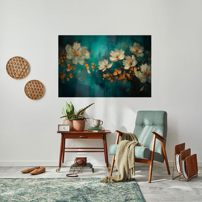 Poster orizzontale staccabile e attaccabile TRANQUIL GARDEN MUSE