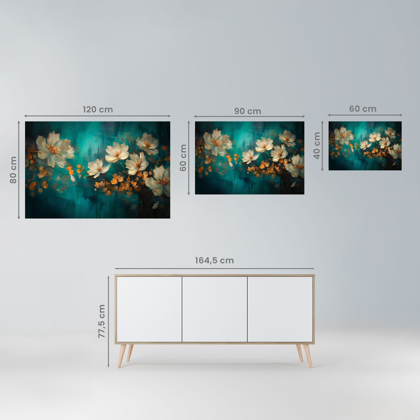 Poster orizzontale staccabile e attaccabile TRANQUIL GARDEN MUSE