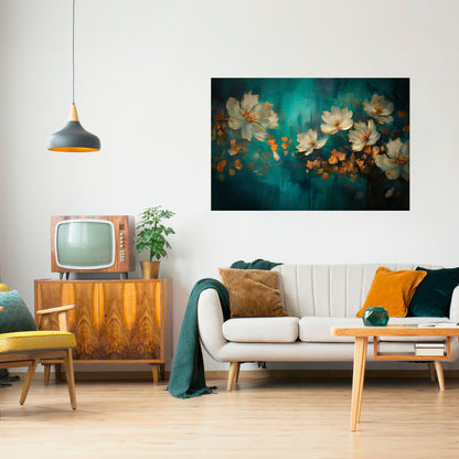 Poster orizzontale staccabile e attaccabile TRANQUIL GARDEN MUSE