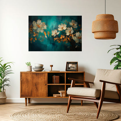 Poster orizzontale staccabile e attaccabile TRANQUIL GARDEN MUSE