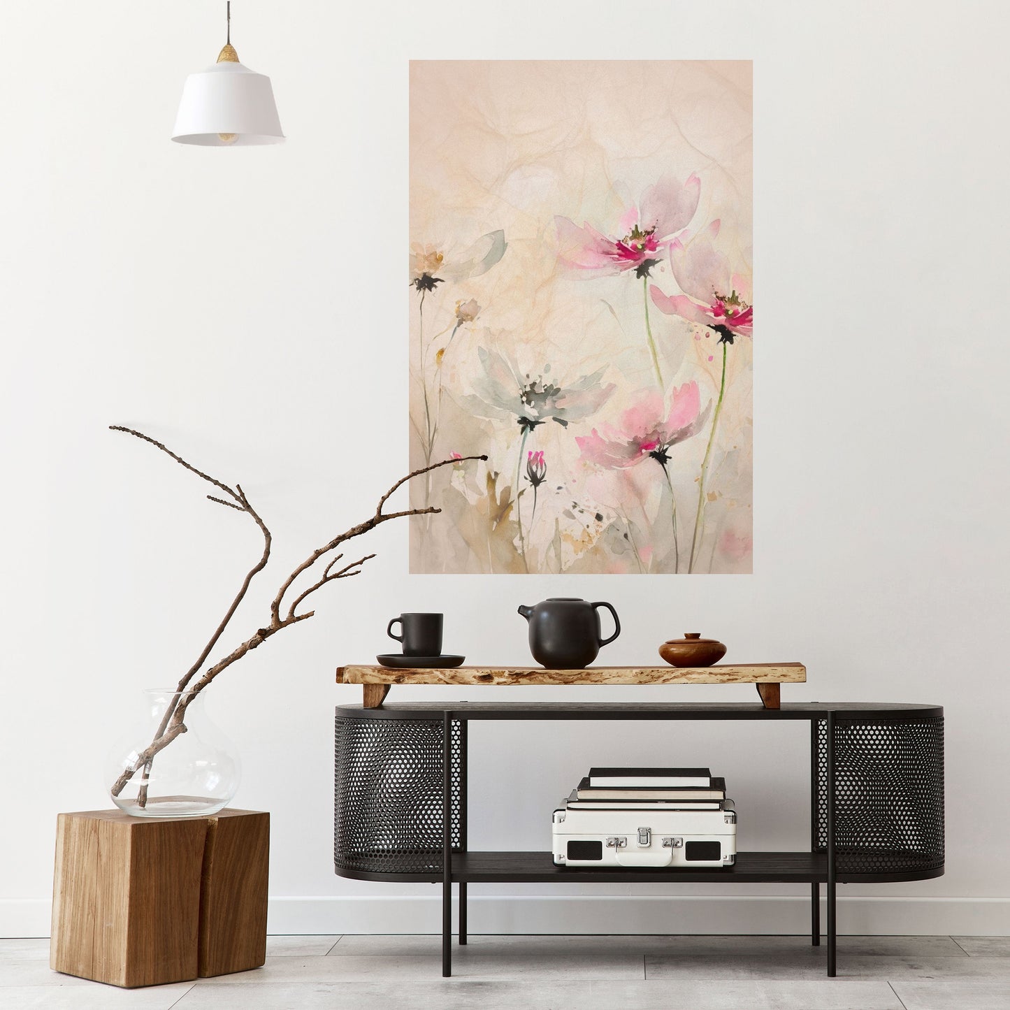 LEGGEREZZA DIPINTA Poster verticale staccabile e attaccabile