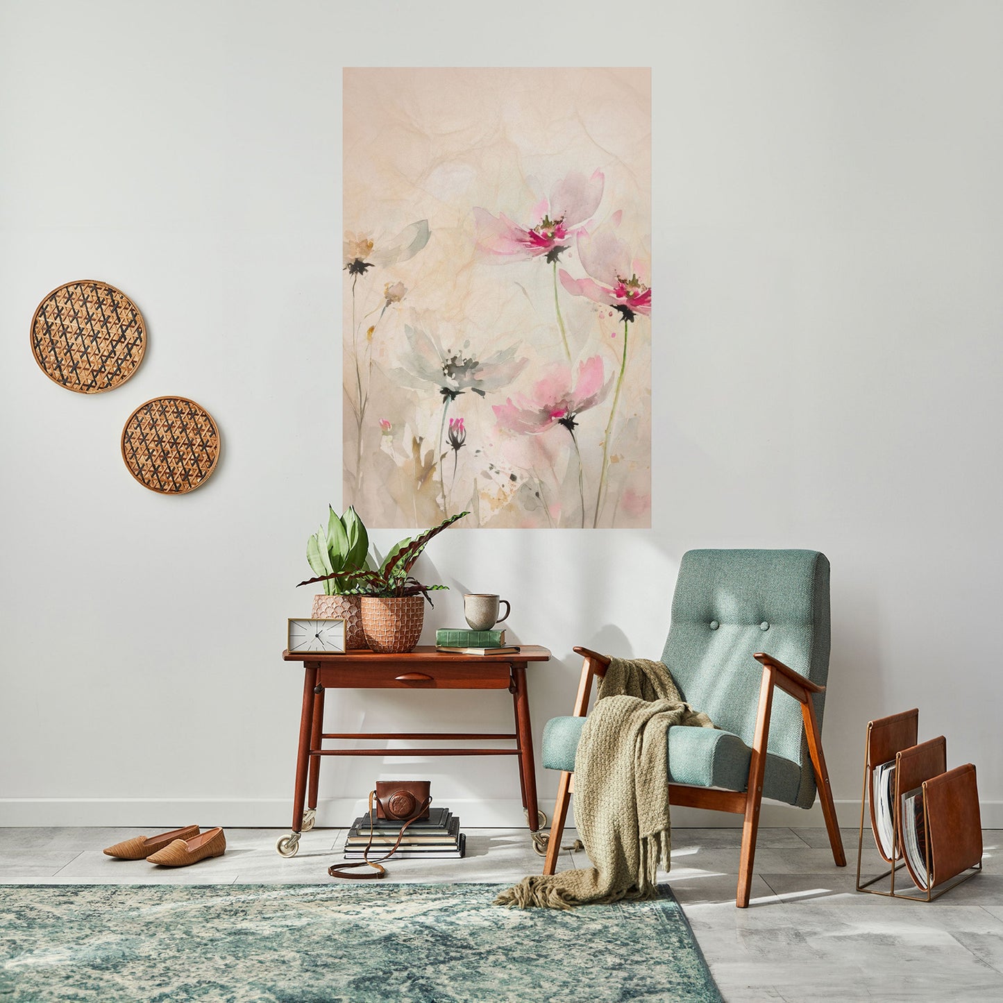 LEGGEREZZA DIPINTA Poster verticale staccabile e attaccabile