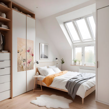 LEGGEREZZA DIPINTA Poster verticale staccabile e attaccabile