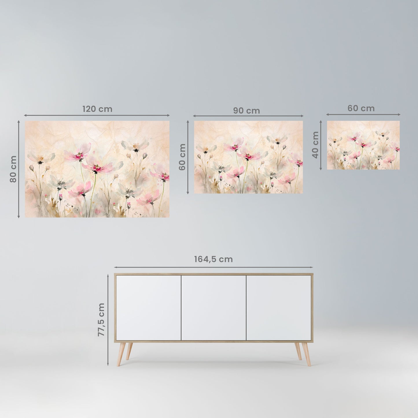 LEGGEREZZA DIPINTA Poster orizzontale staccabile e attaccabile