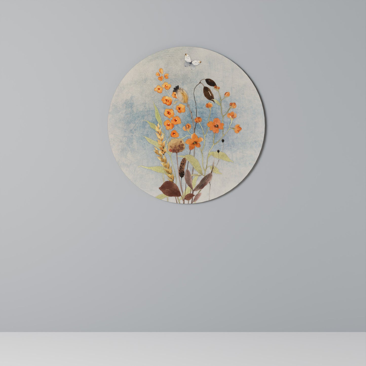 WHISPERS OF WILDFLOWERS Round Wall Art