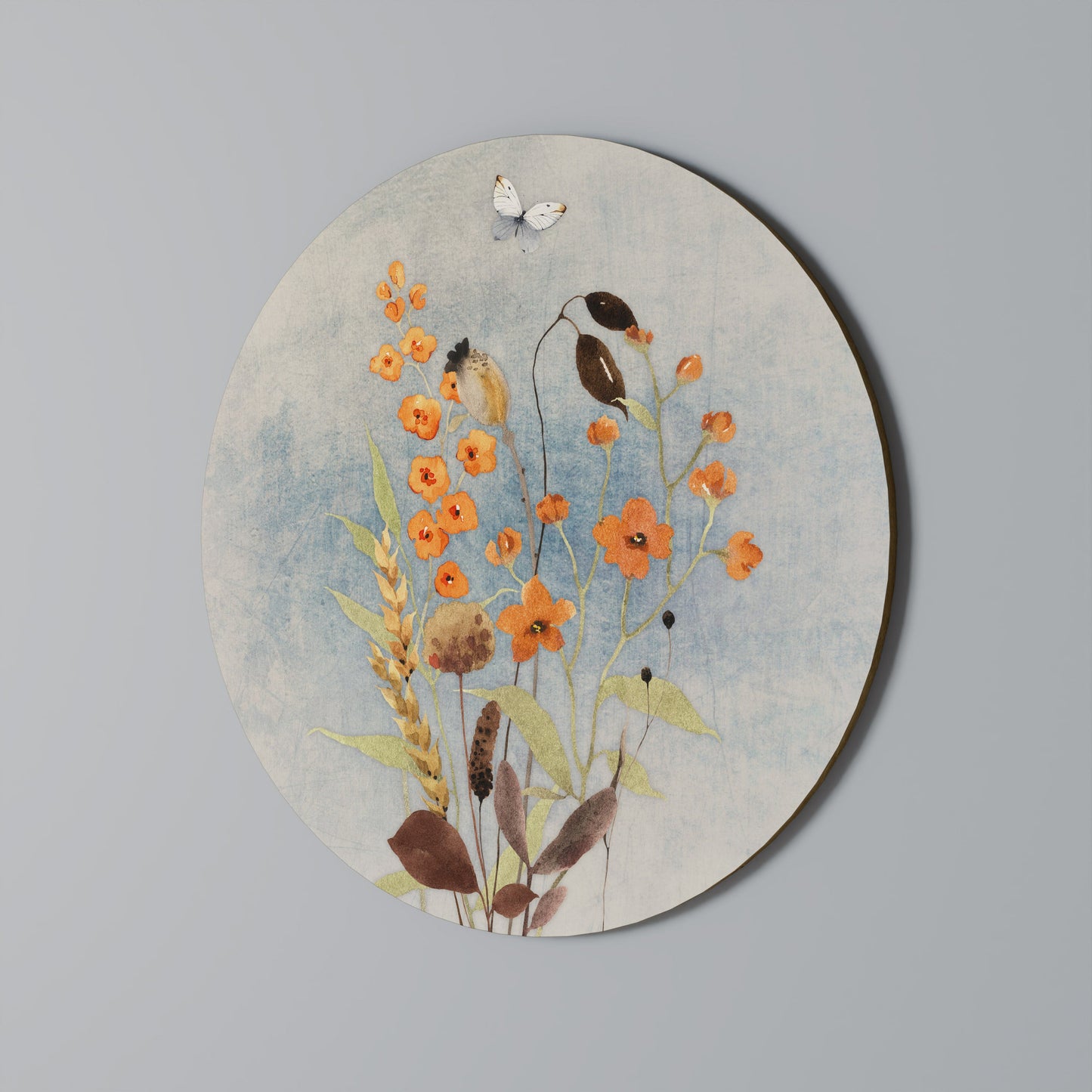 WHISPERS OF WILDFLOWERS Round Wall Art