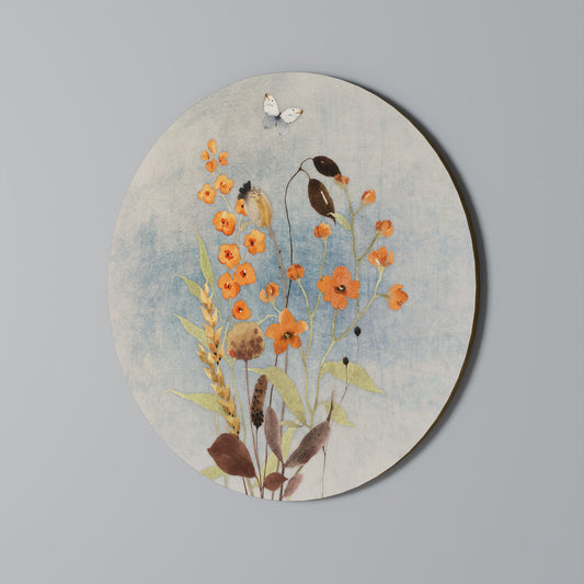 WHISPERS OF WILDFLOWERS Round Wall Art