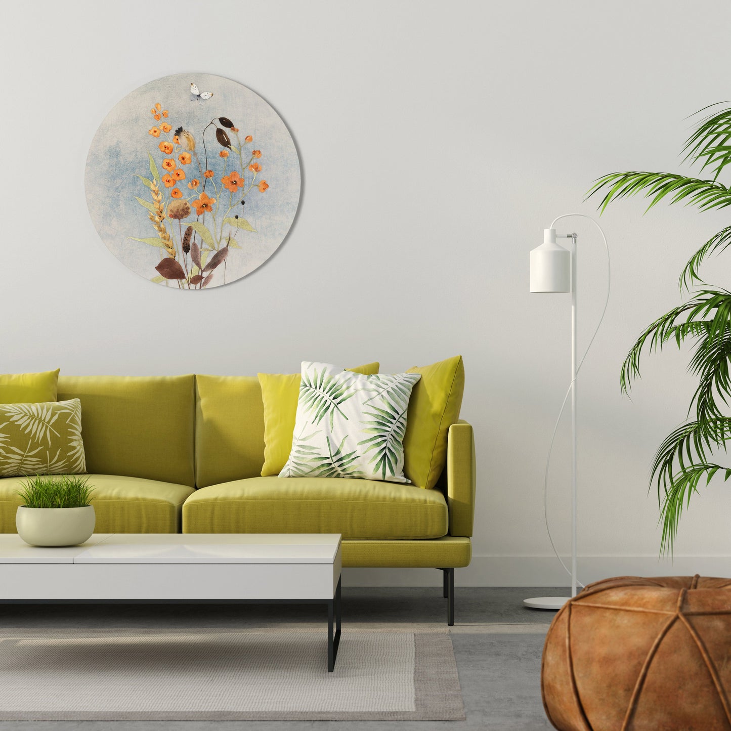 WHISPERS OF WILDFLOWERS Round Wall Art