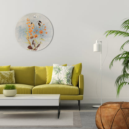WHISPERS OF WILDFLOWERS Round Wall Art