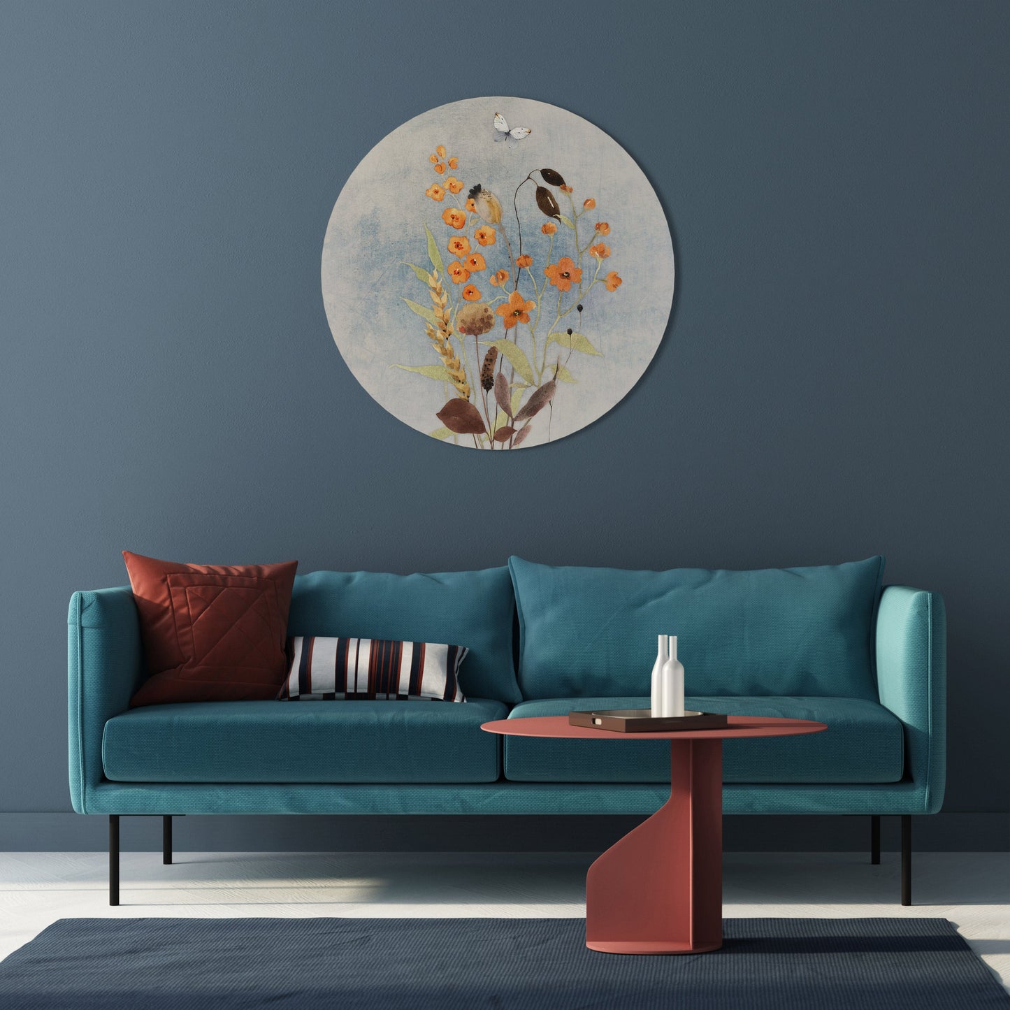 WHISPERS OF WILDFLOWERS Round Wall Art
