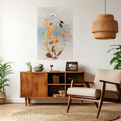 WHISPERS OF WILDFLOWERS Peel and Stick Vertical Poster