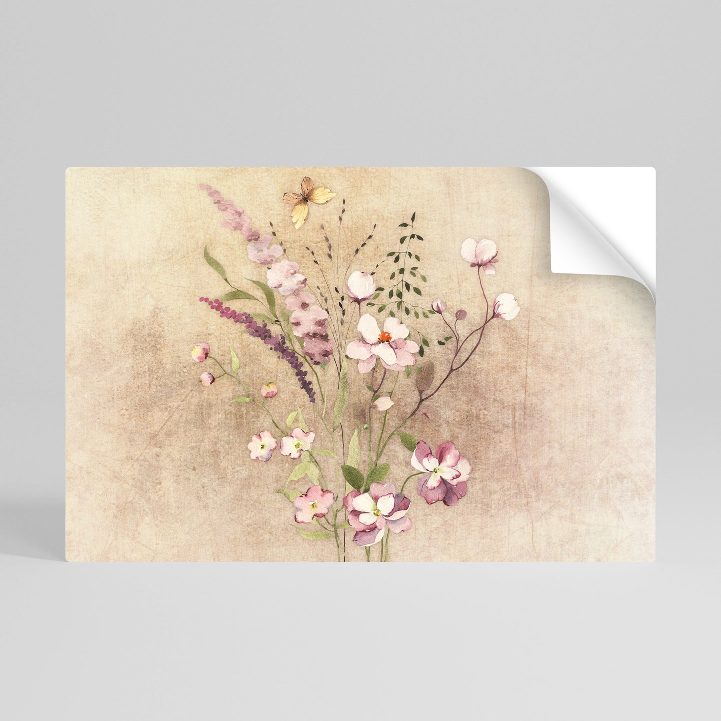 FLOWERED REVERIE Poster orizzontale staccabile e attaccabile
