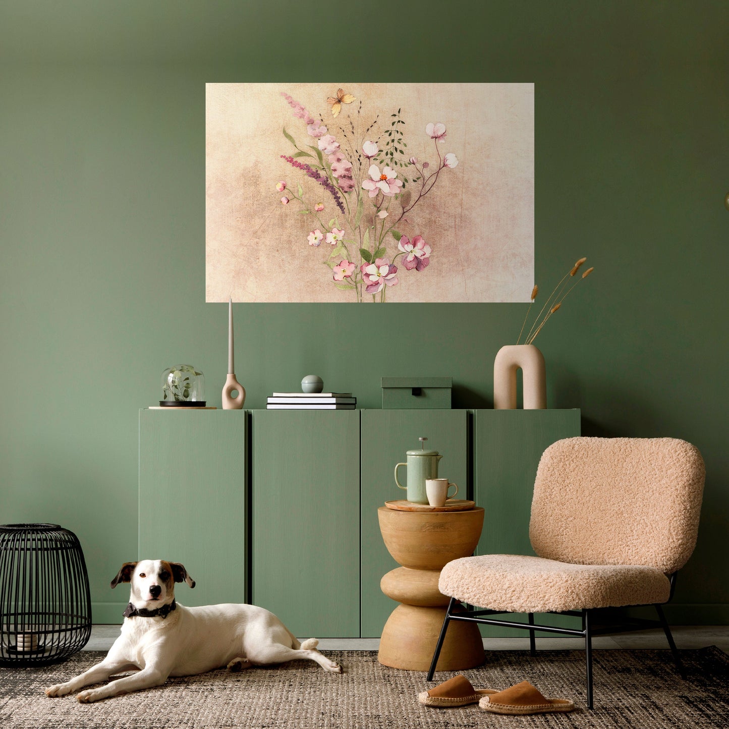FLOWERED REVERIE Poster orizzontale staccabile e attaccabile