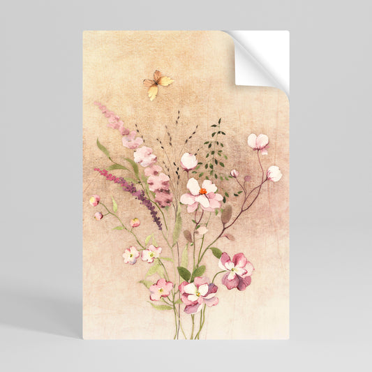 FLOWERED REVERIE Poster verticale staccabile e attaccabile