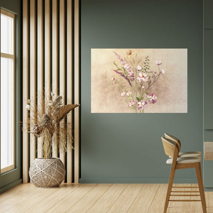 FLOWERED REVERIE Poster orizzontale staccabile e attaccabile