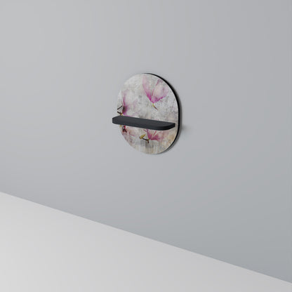 ASTONISHING MAGNOLIA Mensola Ovale Decorativa con Finitura Nera