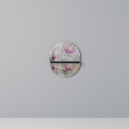 ASTONISHING MAGNOLIA Mensola Ovale Decorativa con Finitura Nera