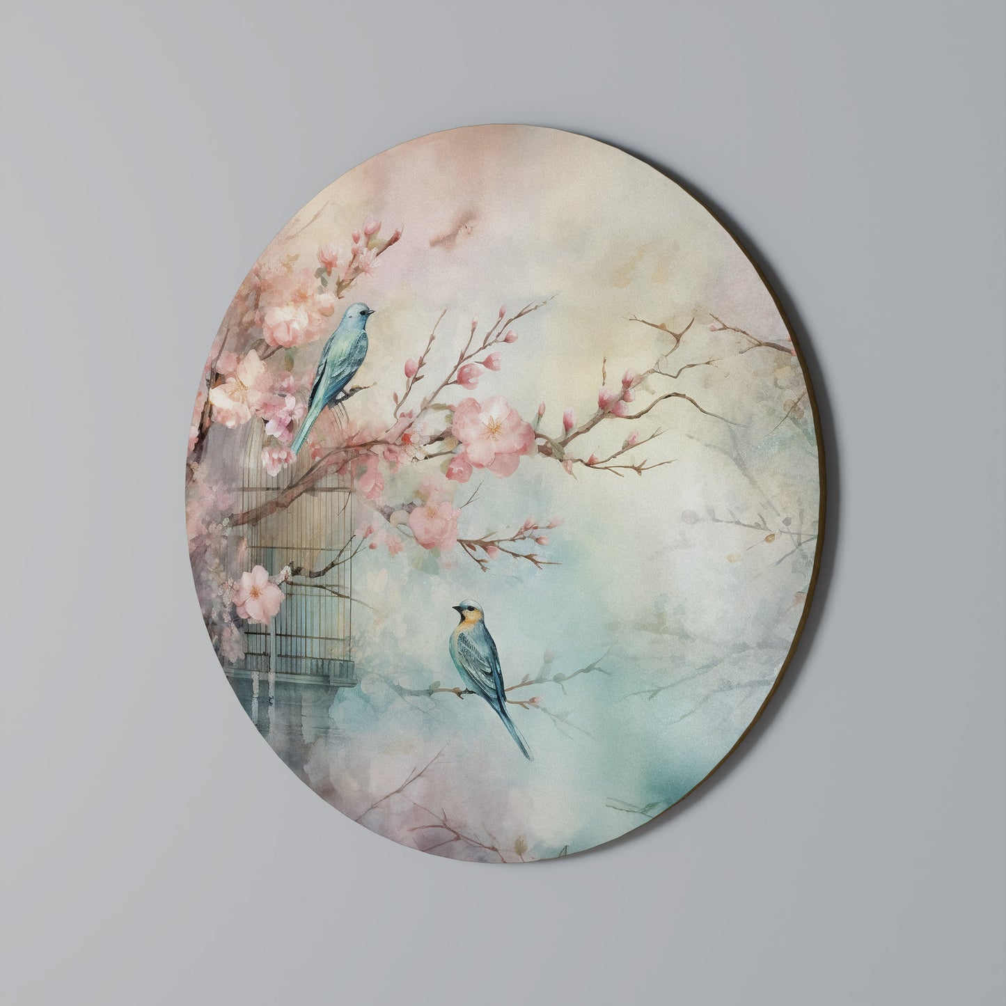 CHERRY BIRDSONG Decorazione da Parete Rotonda