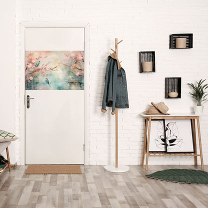 Poster orizzontale staccabile e attaccabile con il CANTO DEGLI UCCELLI DI CILIEGIO