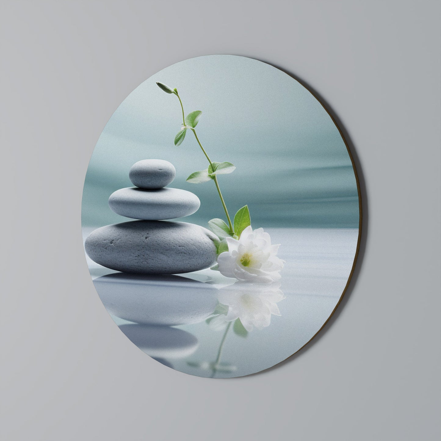 TRANQUIL STONE BALANCE Decorazione da Parete Rotonda