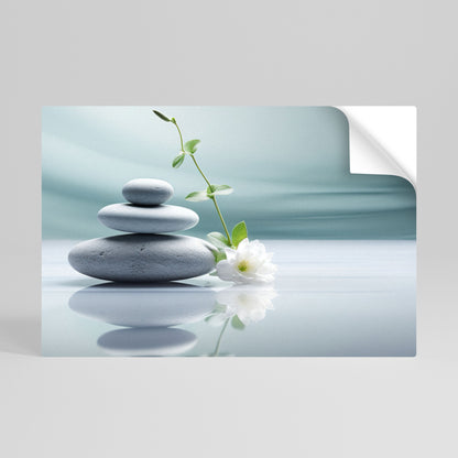 Poster orizzontale staccabile e attaccabile TRANQUIL STONE BALANCE