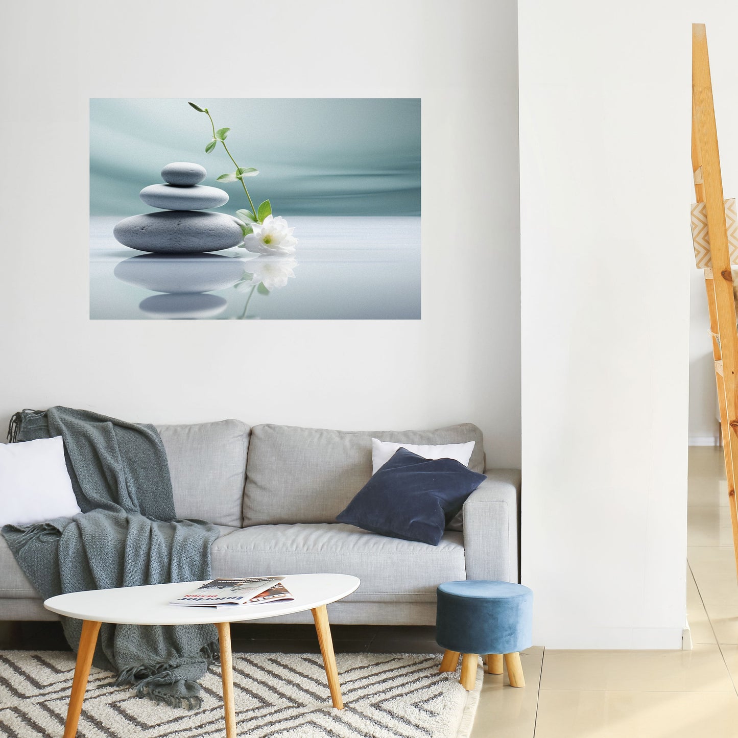 Poster orizzontale staccabile e attaccabile TRANQUIL STONE BALANCE