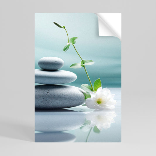 Poster verticale staccabile e attaccabile TRANQUIL STONE BALANCE
