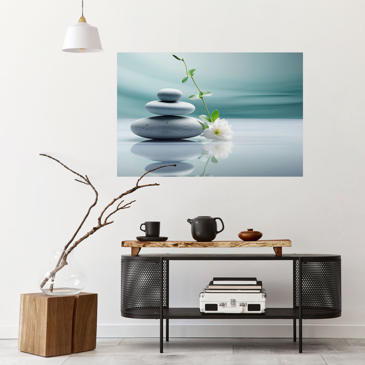 Poster orizzontale staccabile e attaccabile TRANQUIL STONE BALANCE
